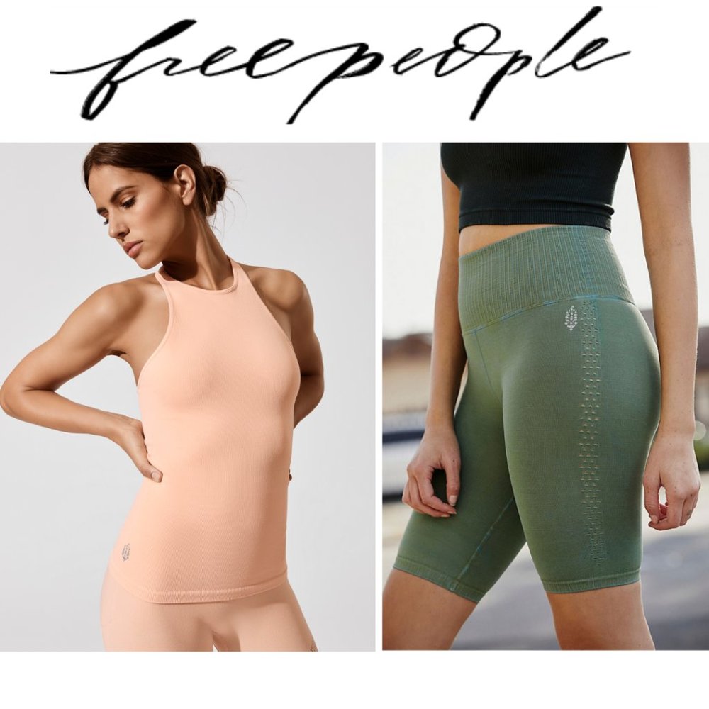 Free People Good Karma Bike Shorts + Tank